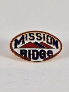 Vintage Mission Ridge ski area enamel pin